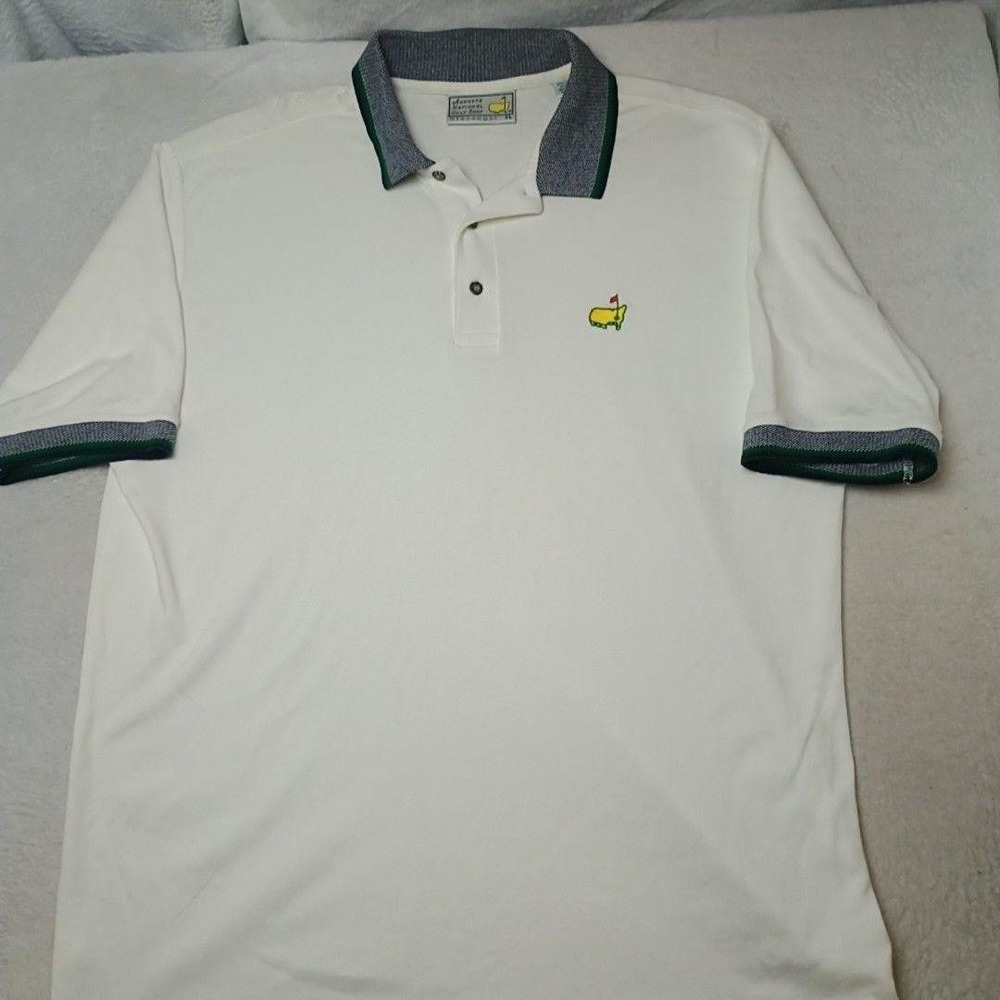 Masters Polo Shirt Mens XL White Augusta National Golf Shop Slazenger Vintage - Picture 2 of 10